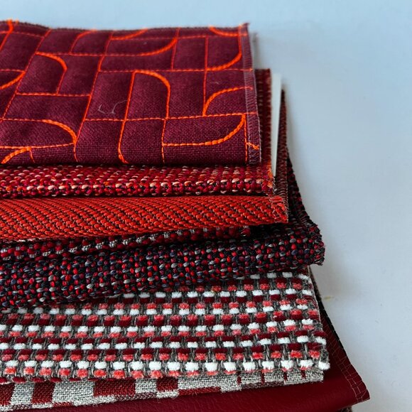 20 Designer Upholstery Fabric Remnants Red | Quilting Squares Craft Textile - Picture 8 of 8